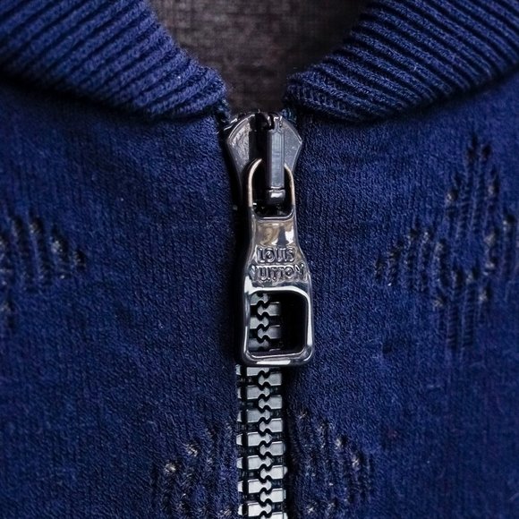 Louis Vuitton Navy LVSE Drop Needle Monogram Bomber Jacket - Picture 10 of 14